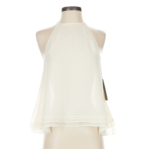 NWT: Zara Flowing Double Tiered Halter Style Sleeveless Blouse• X-Small - Picture 2 of 6